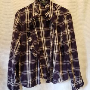 Ralph Lauren Ruffled Flannel Button Down